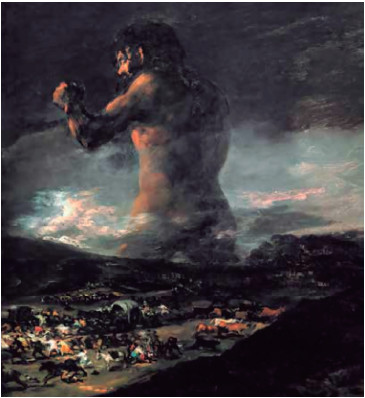 Figura 1. El coloso (1808-1812), de Francisco de Goya.