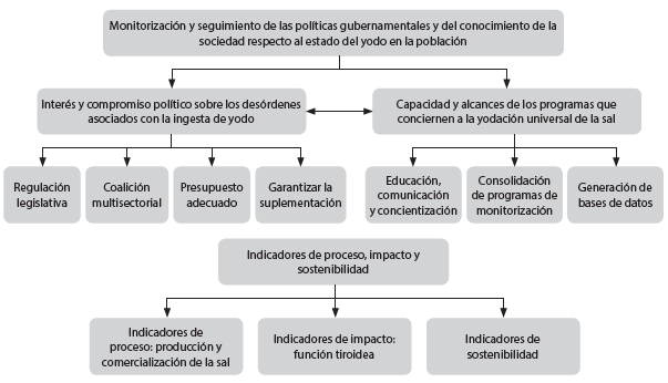Figura 1. Flujograma para la monitorización y seguimiento de políticas públicas en los programas de YUS y